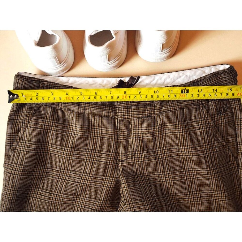Fox Women’s Bermuda Shorts Brown Plaid Cuffed Size 5 – 11.5” Inseam - Picture 6 of 11
